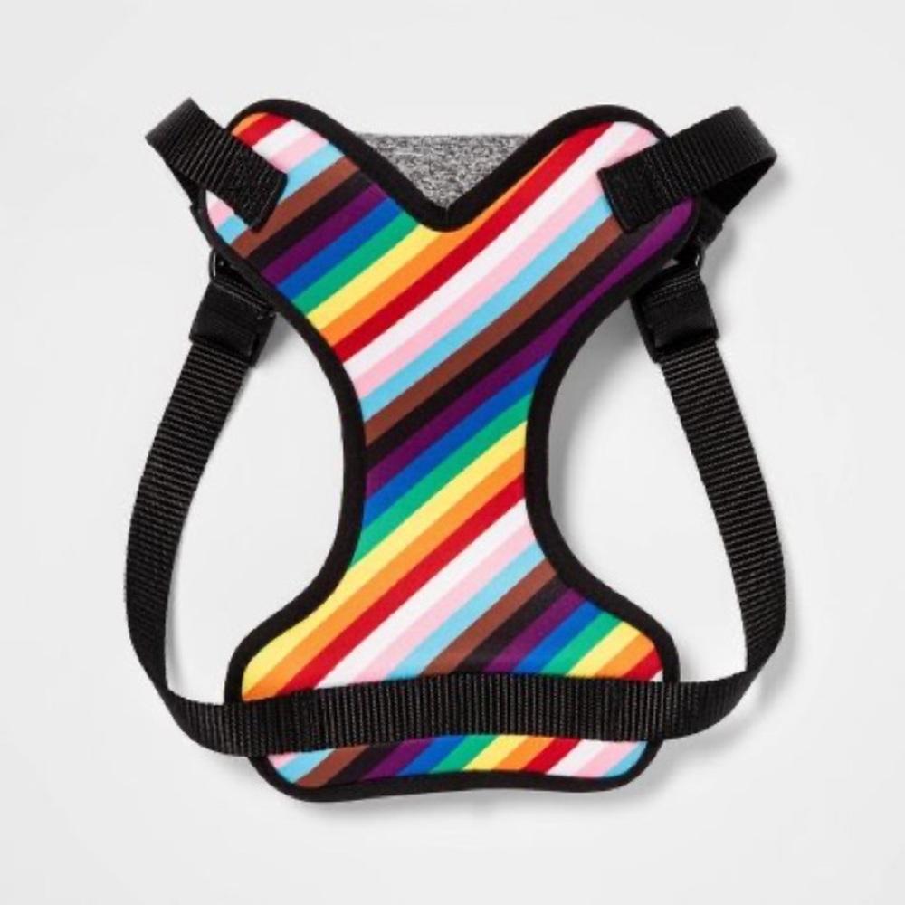 Colorful Ranibow Striped Dog Harness size Small